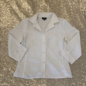 Talbots Button Down White Blouse Shirt